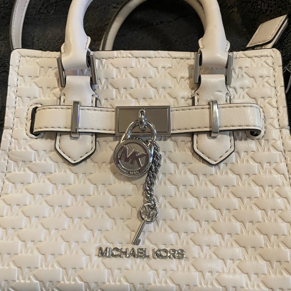 Michael Kors White Handbag mini bag with crossbody strap